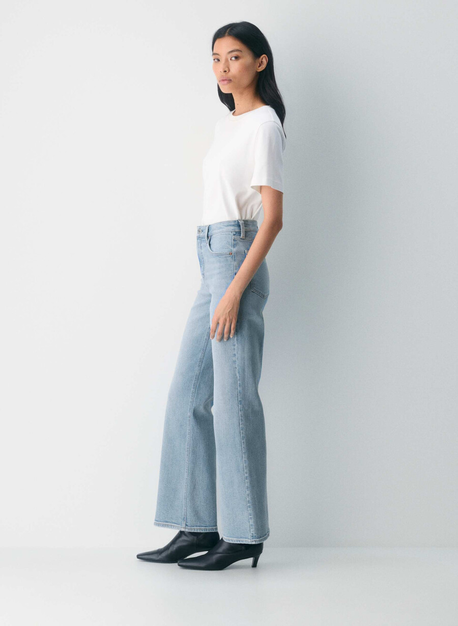 denim forum the 90s snatched hi-rise wide jean 7 yrs bleu taboo