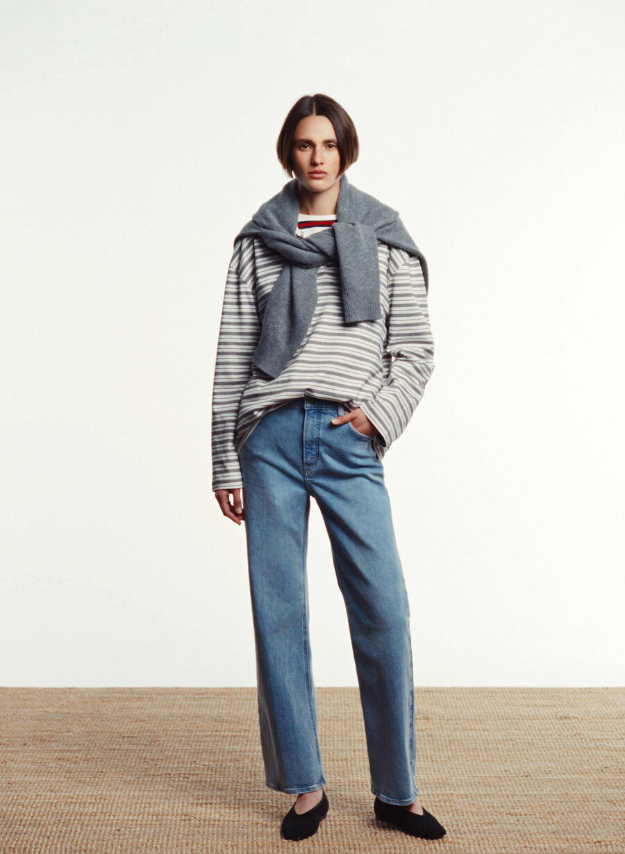 denim forum the 90s snatched hi-rise wide jean 7 yrs bleu taboo