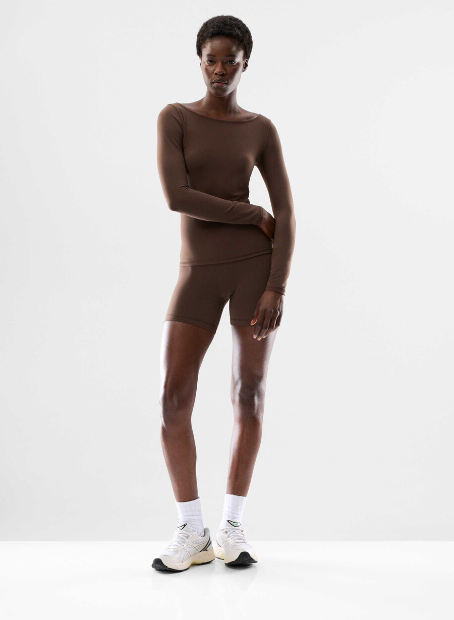 butter cheeky infinite hi-rise 5 short rich mocha brown