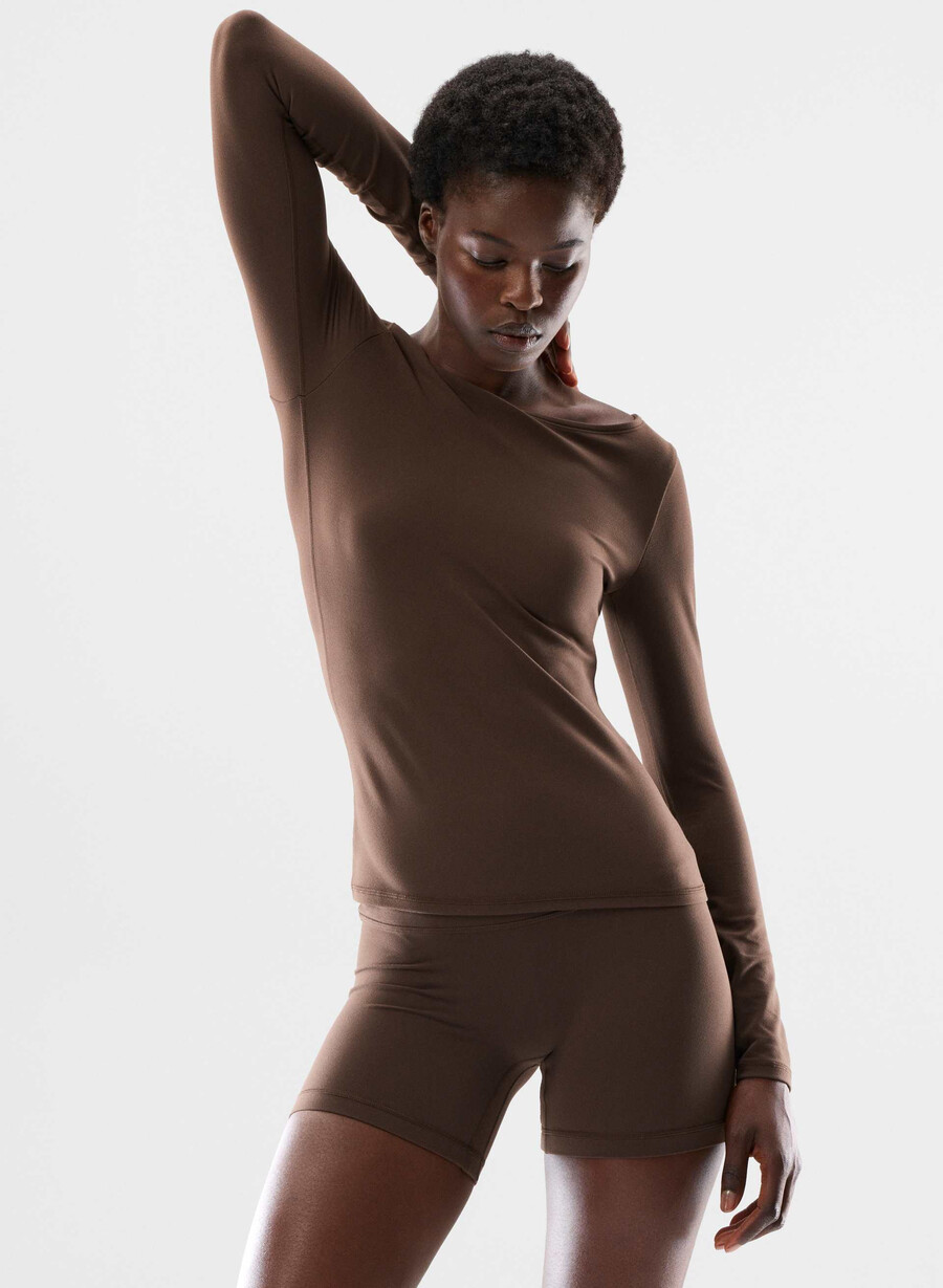 butter cheeky infinite hi-rise 5 short rich mocha brown
