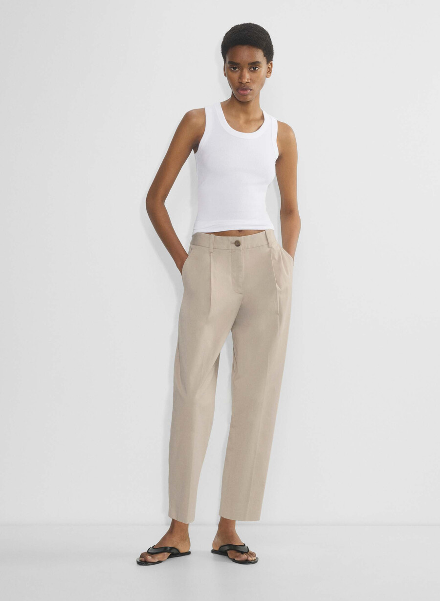 chino mid-rise carrot pant washed tundra taupe