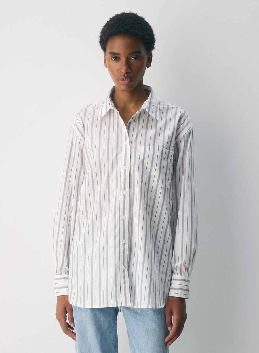 outro oversized poplin shirt joely strp bt wtcl