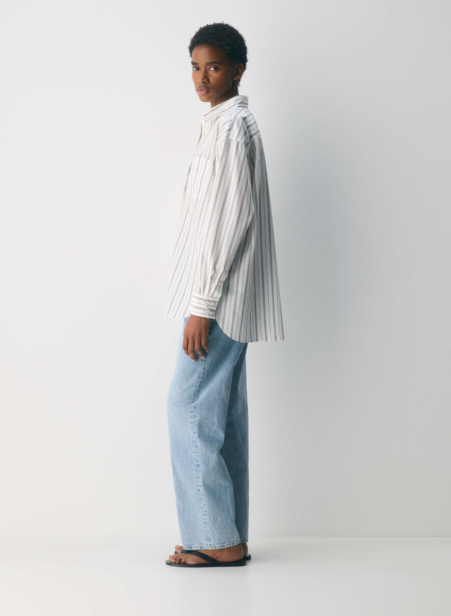 outro oversized poplin shirt joely strp bt wtcl