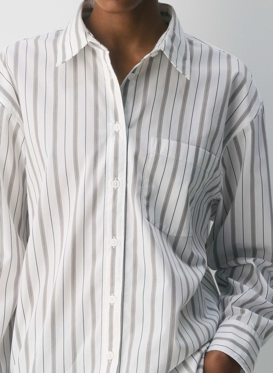 outro oversized poplin shirt joely strp bt wtcl