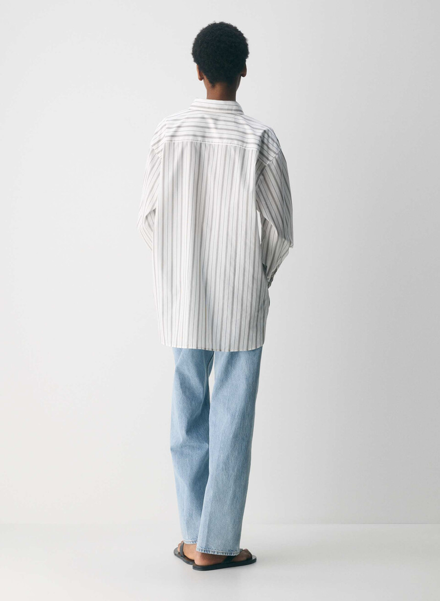 outro oversized poplin shirt joely strp bt wtcl