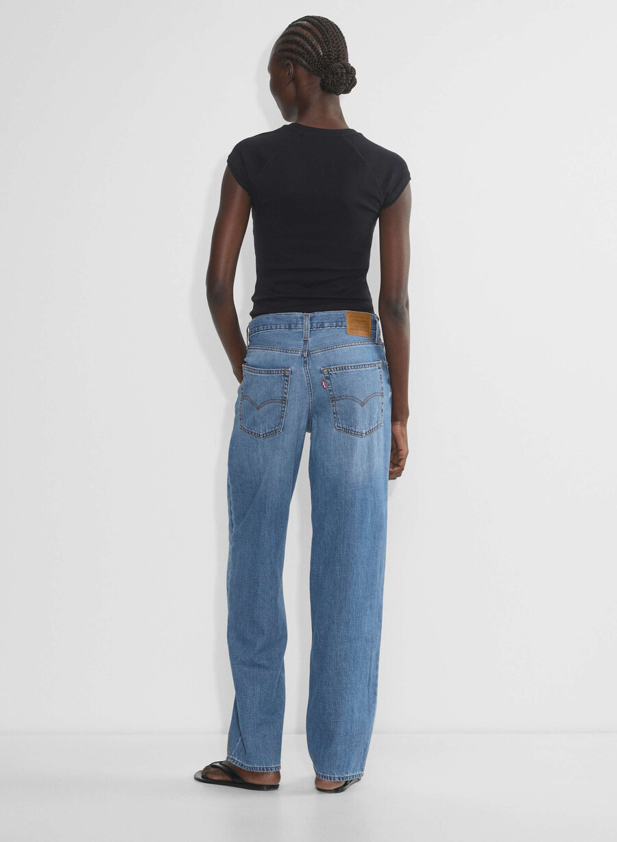 levis baggy dad jean heavy check