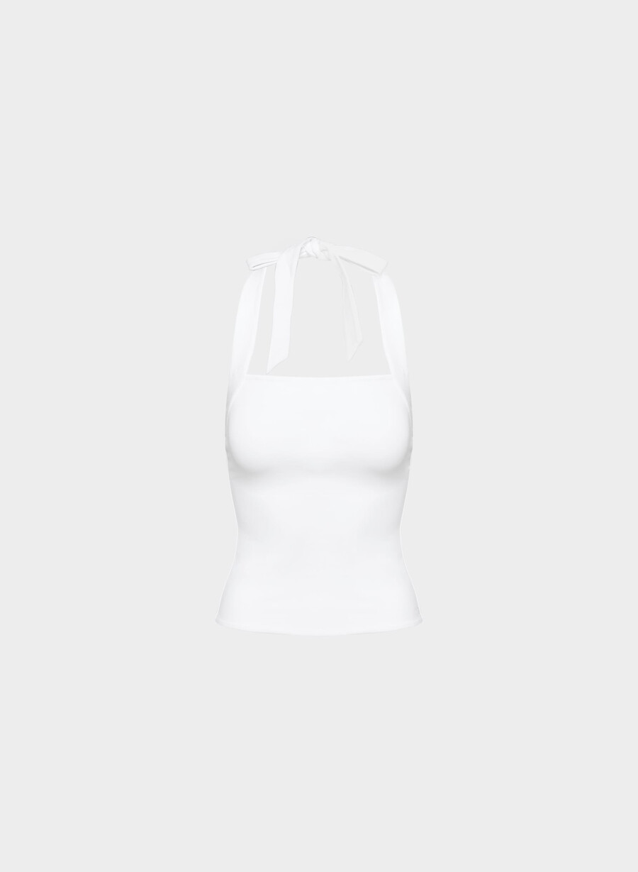 original contour optimum halter top bright white