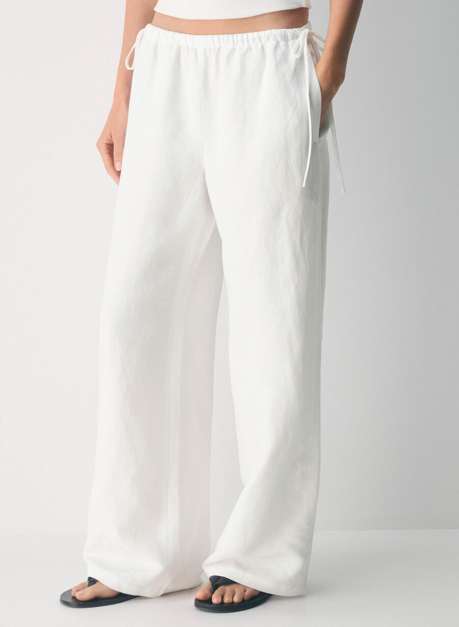 cruiselinen artisan pant white