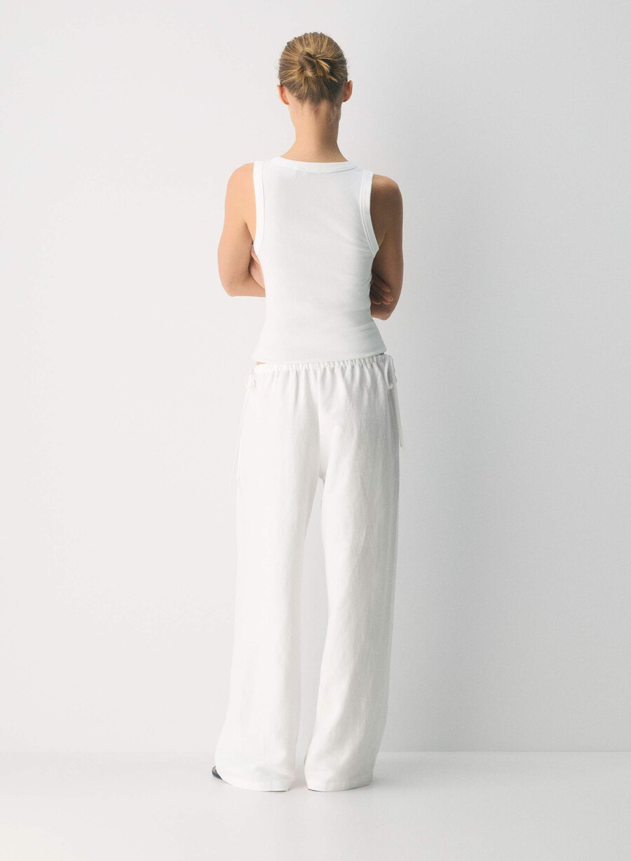 cruiselinen artisan pant white