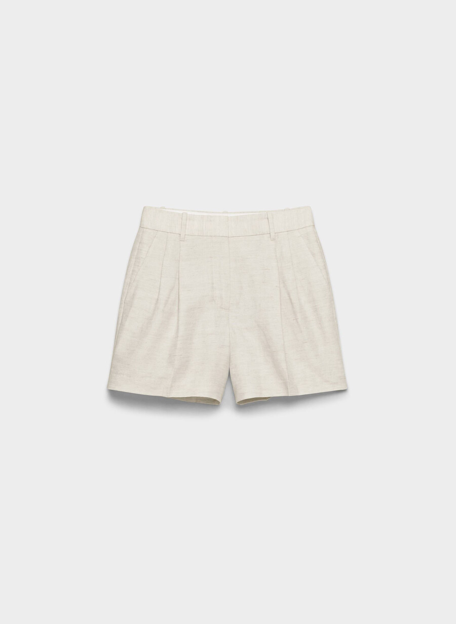 the effortless short curve-fit mid-thigh natural ecru