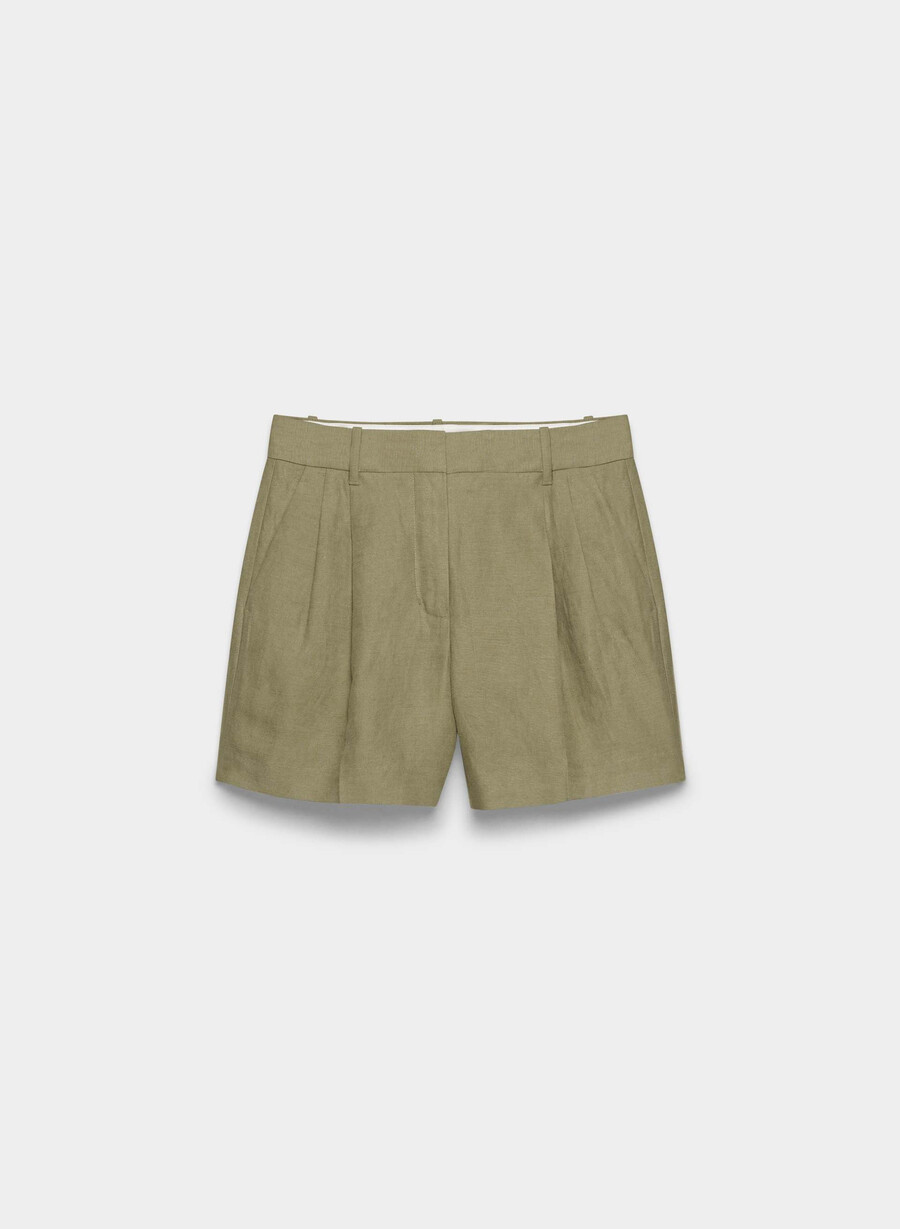 the effortless short curve-fit mid-thigh sundried olive