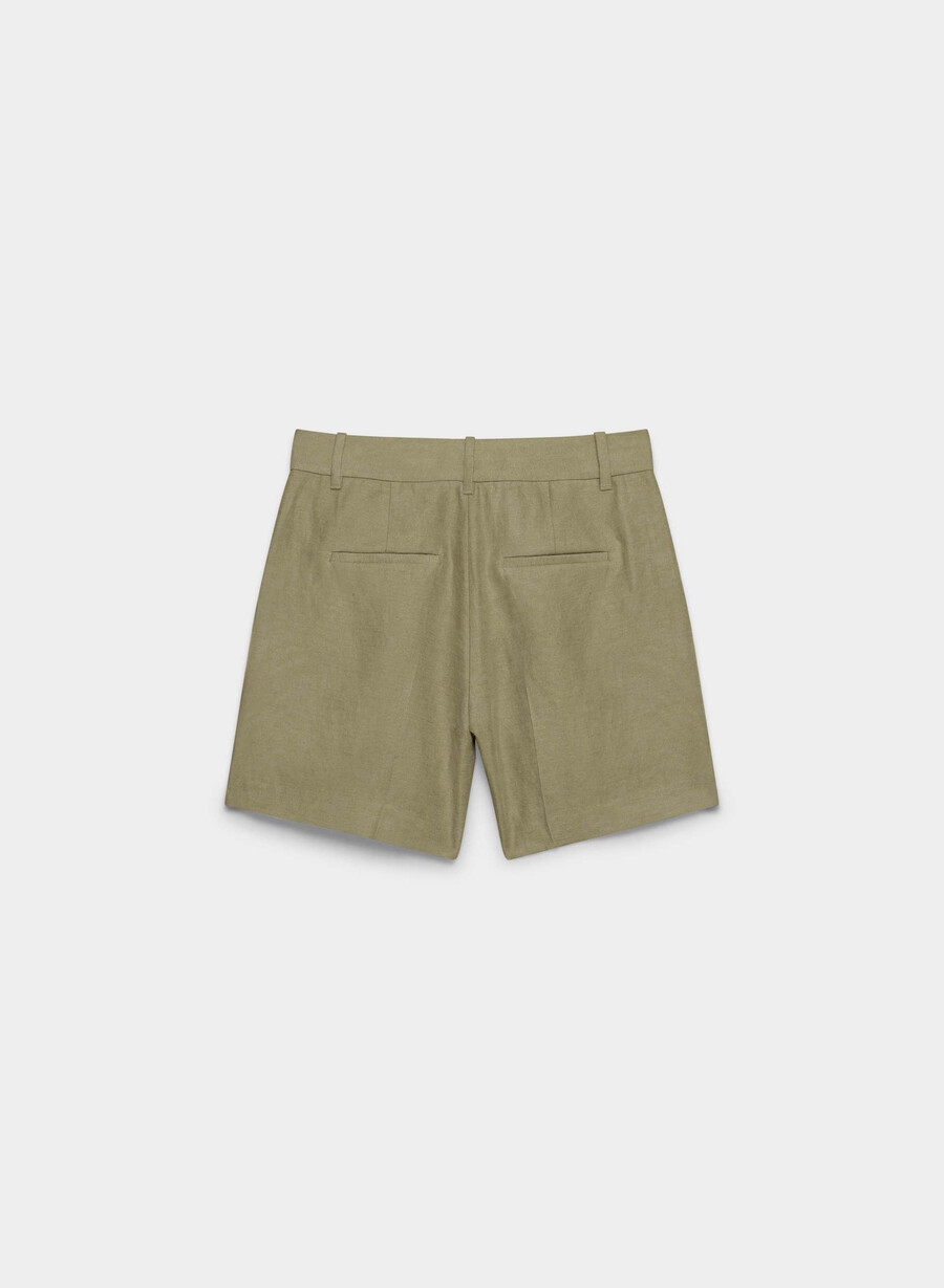 the effortless short curve-fit mid-thigh sundried olive