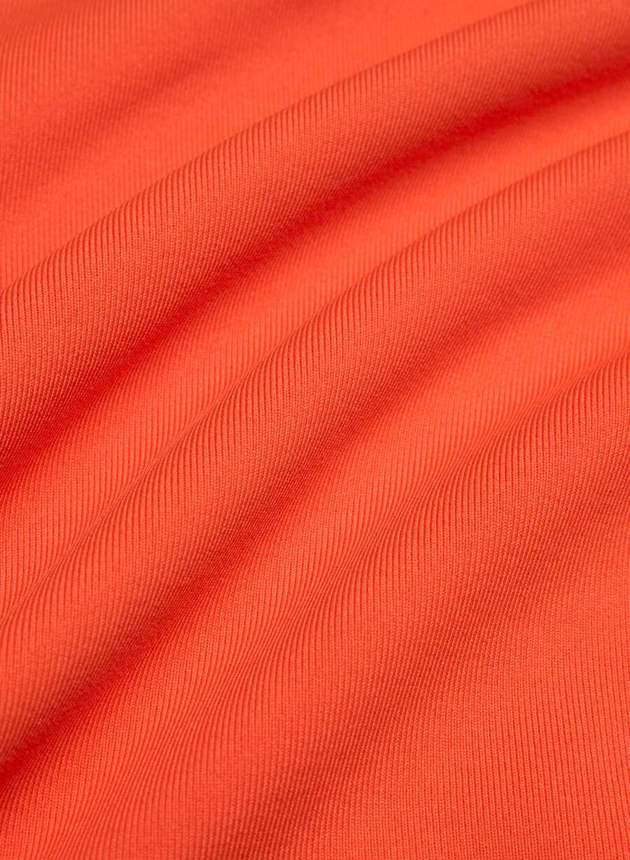 segment poplin dress poppy red