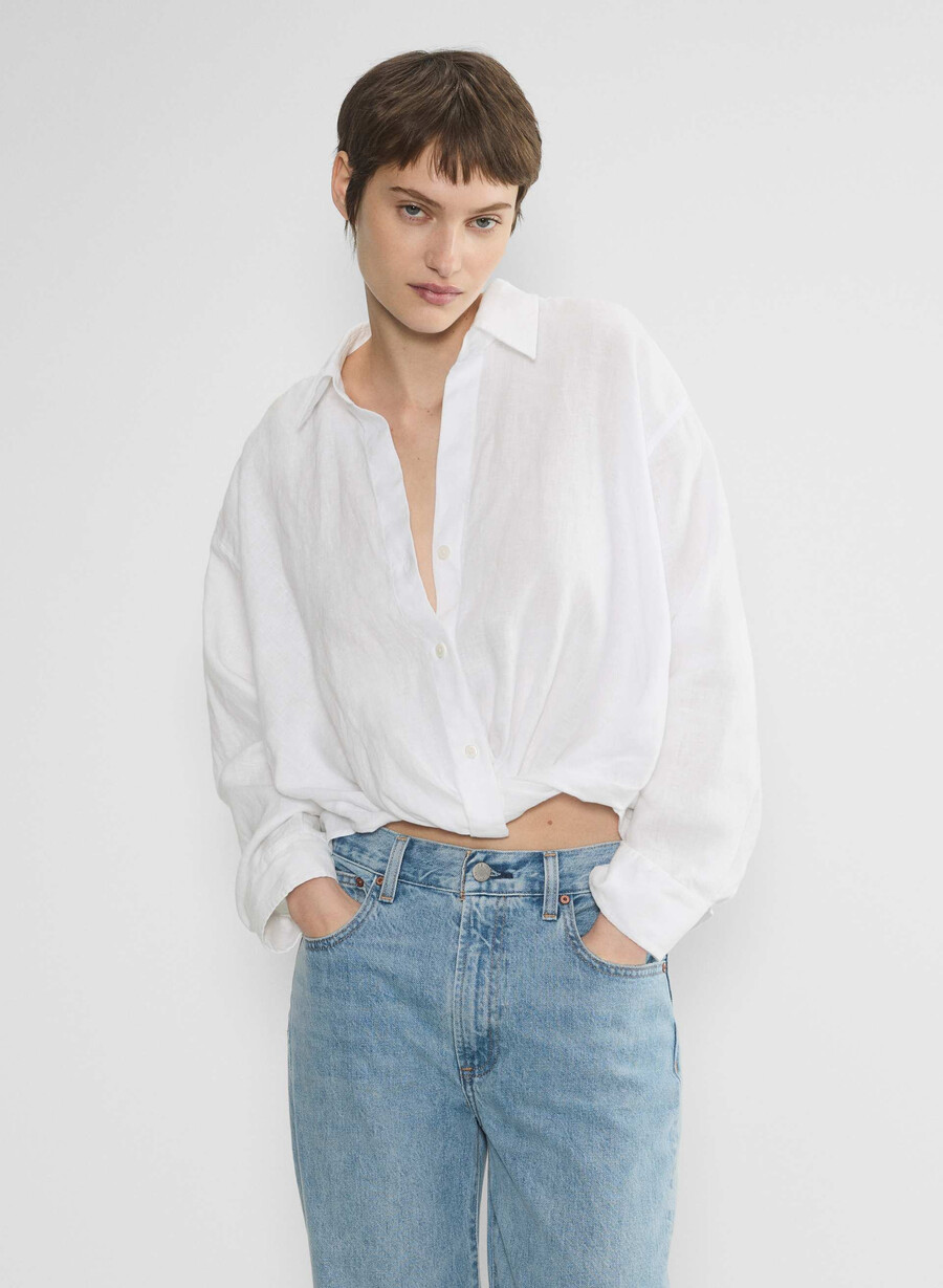 portofino linen shirt white