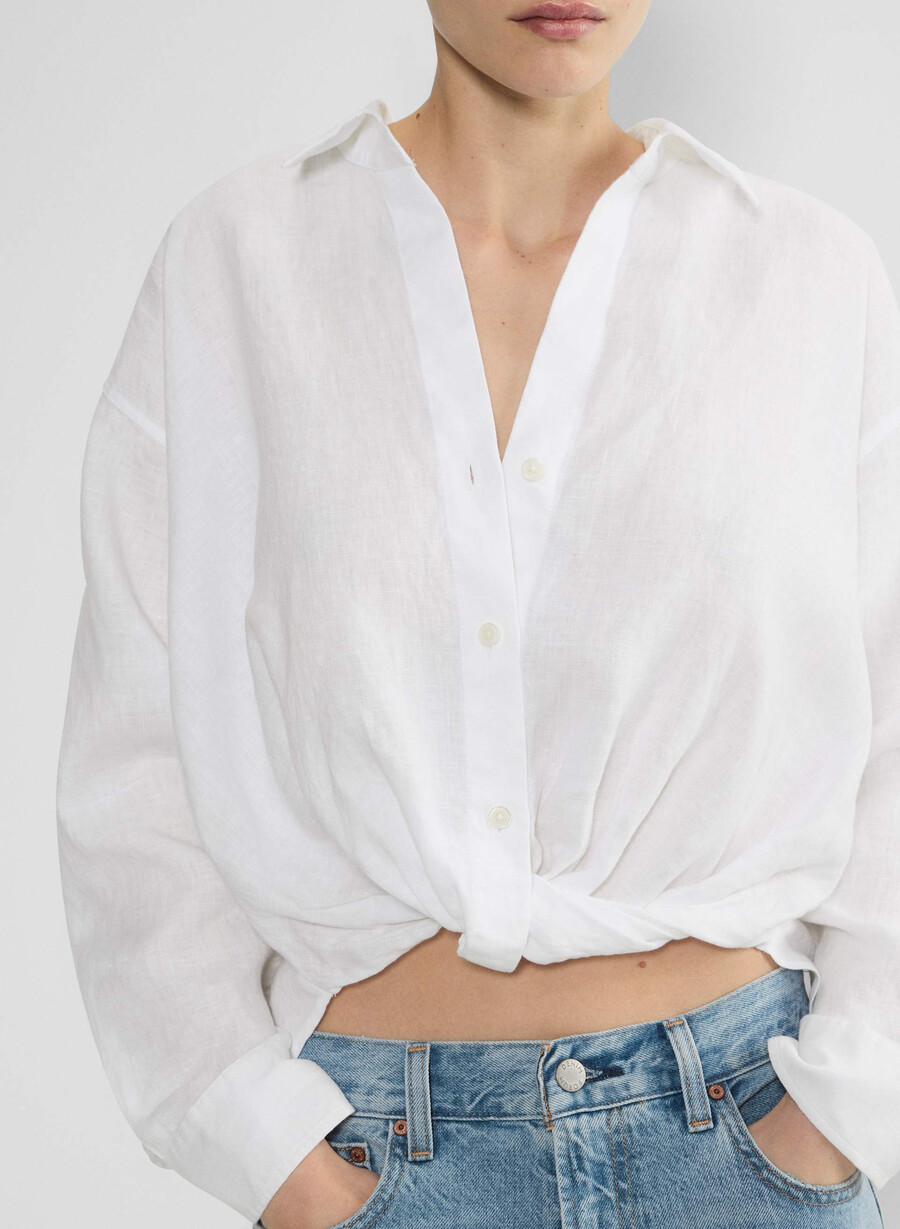 portofino linen shirt white
