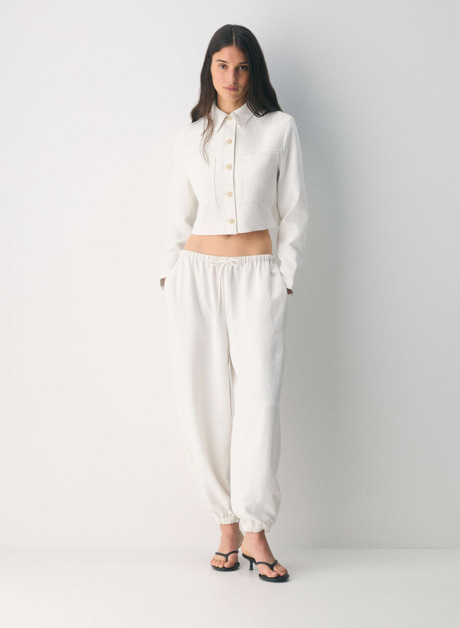 little cropped jacket - crepette light birch