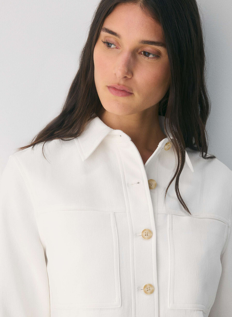 little cropped jacket - crepette light birch