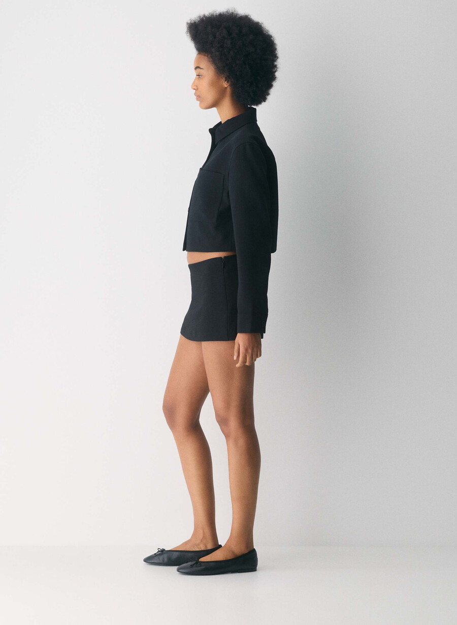 little cropped jacket - crepette black