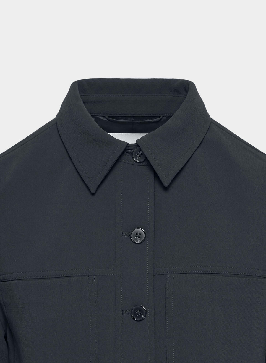 little cropped jacket - crepette dark night navy