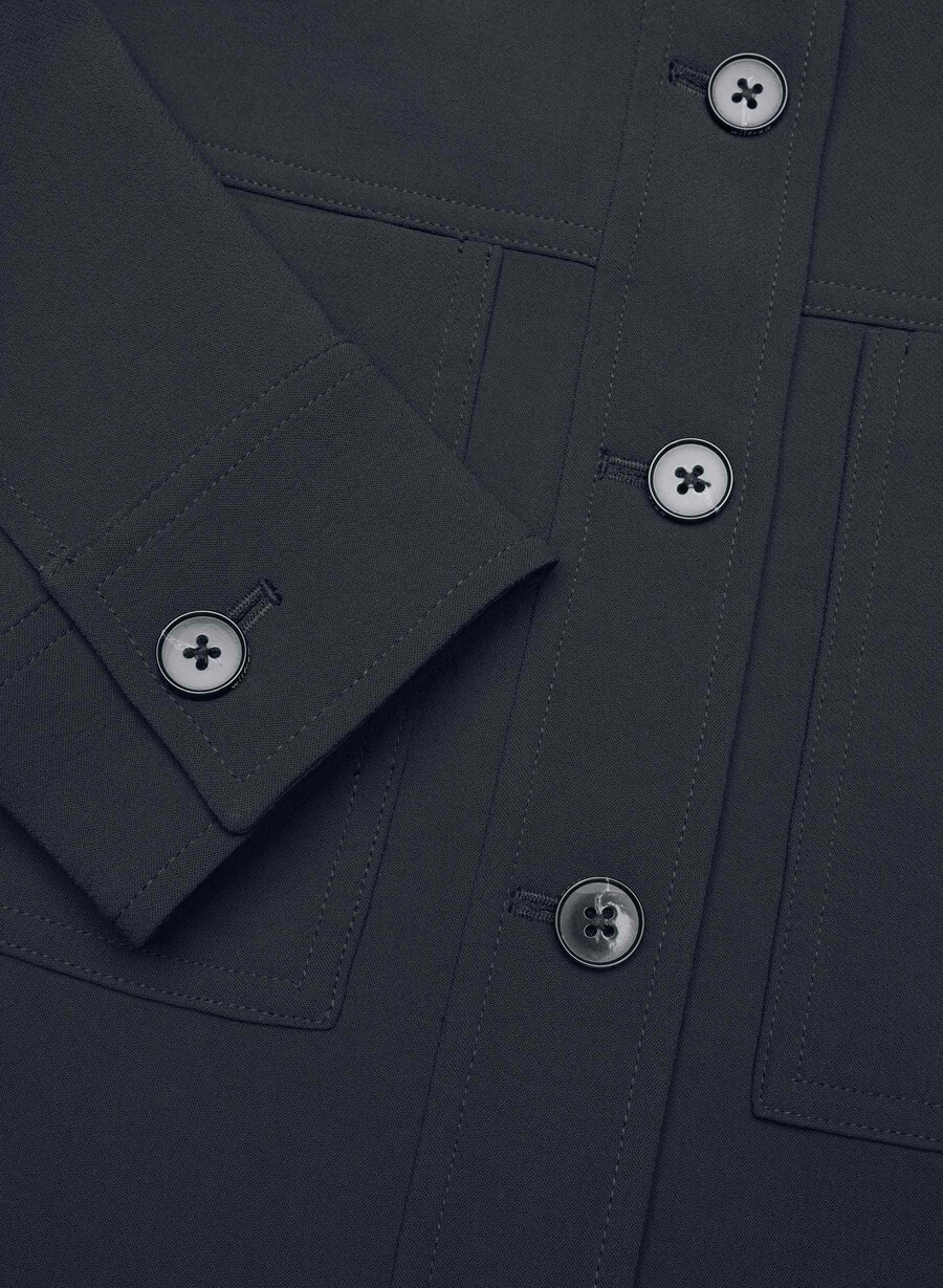 little cropped jacket - crepette dark night navy