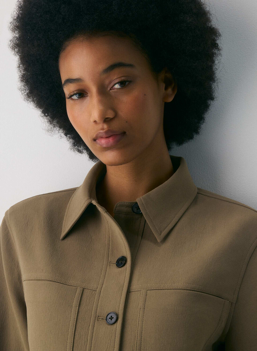 little cropped jacket - crepette folio brown