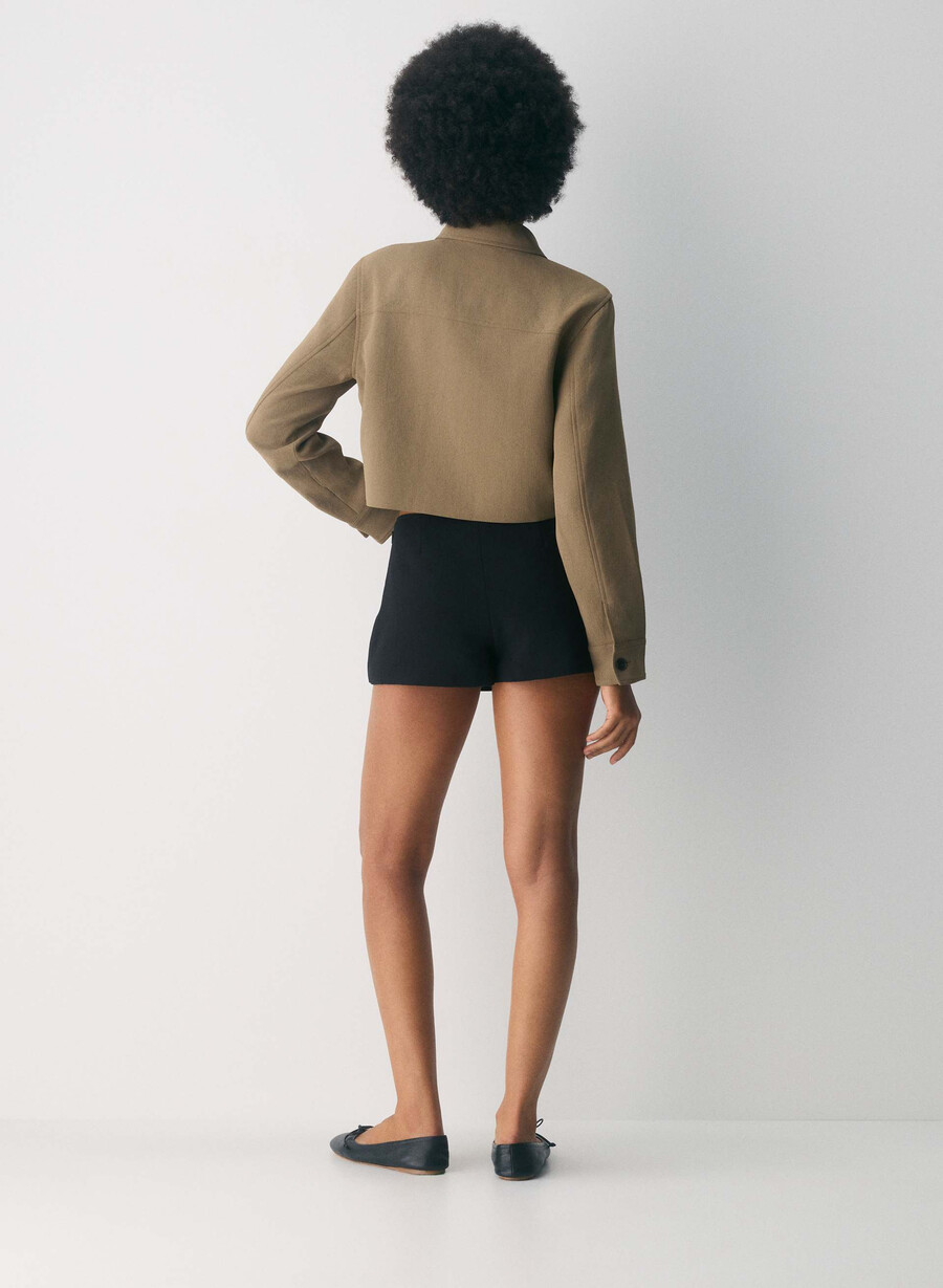 little cropped jacket - crepette folio brown