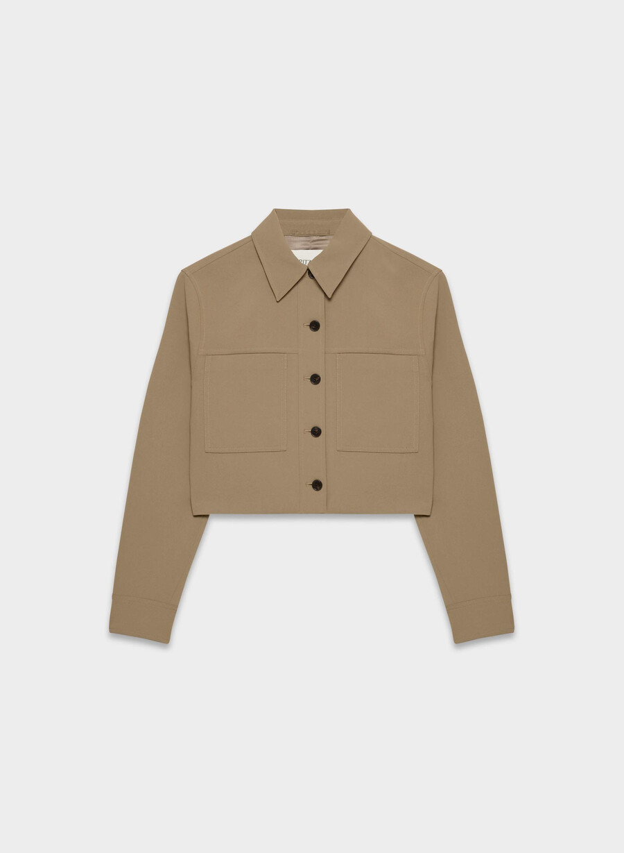 little cropped jacket - crepette folio brown