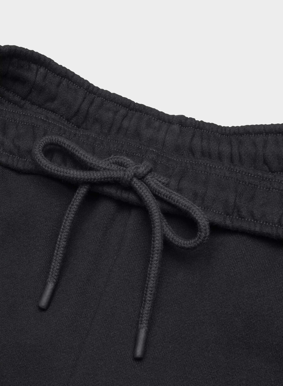 cozy sweatfleece mega hi-rise mini short black