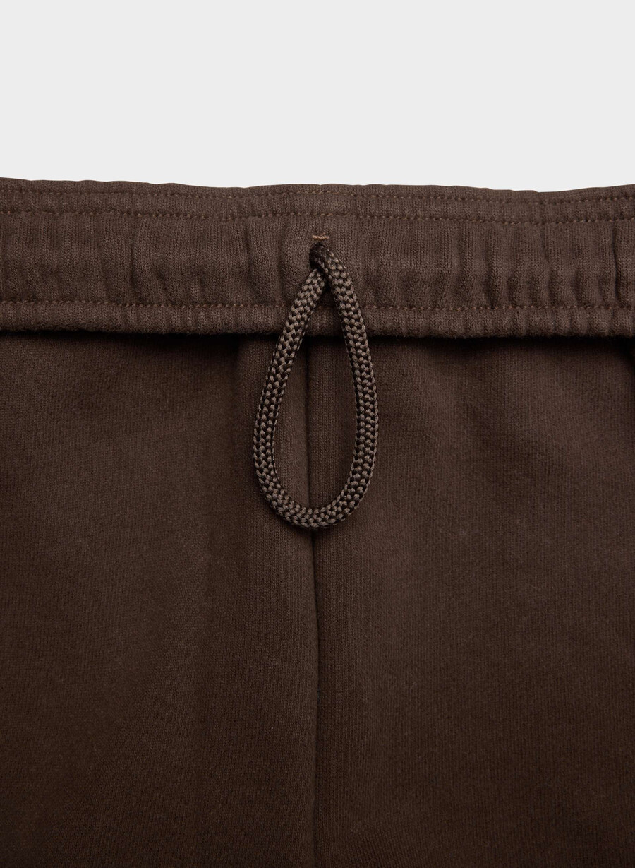 cozy sweatfleece mega hi-rise mini short rich mocha brown