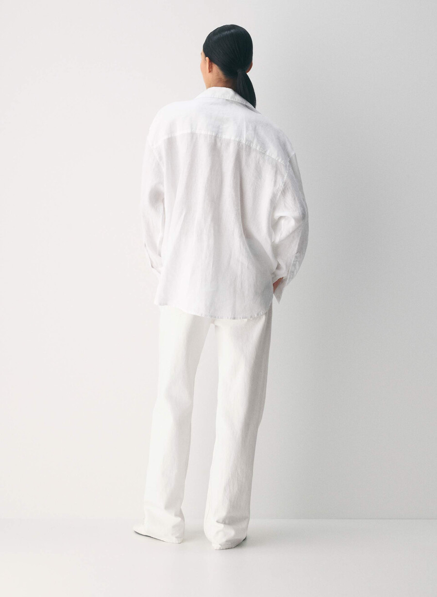 archive linen shirt white