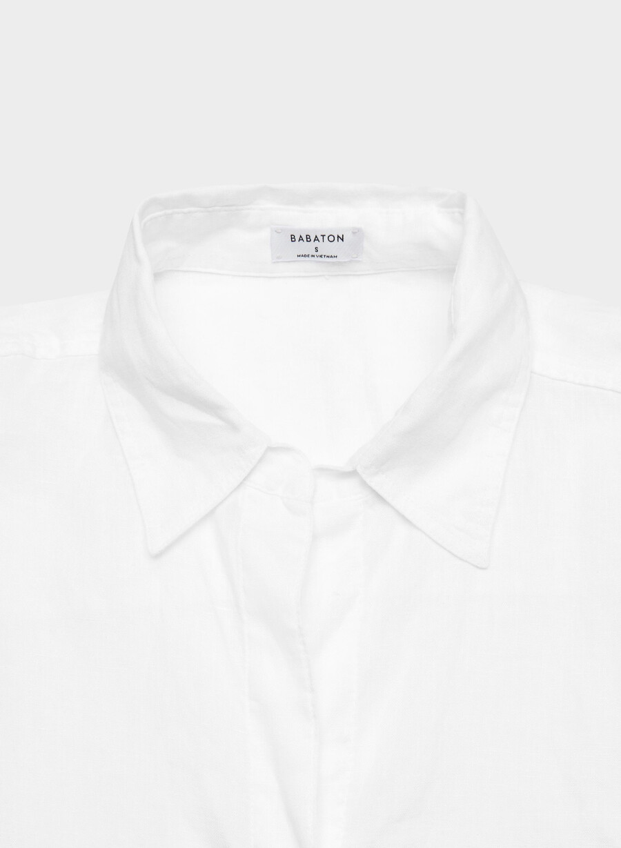 archive linen shirt white