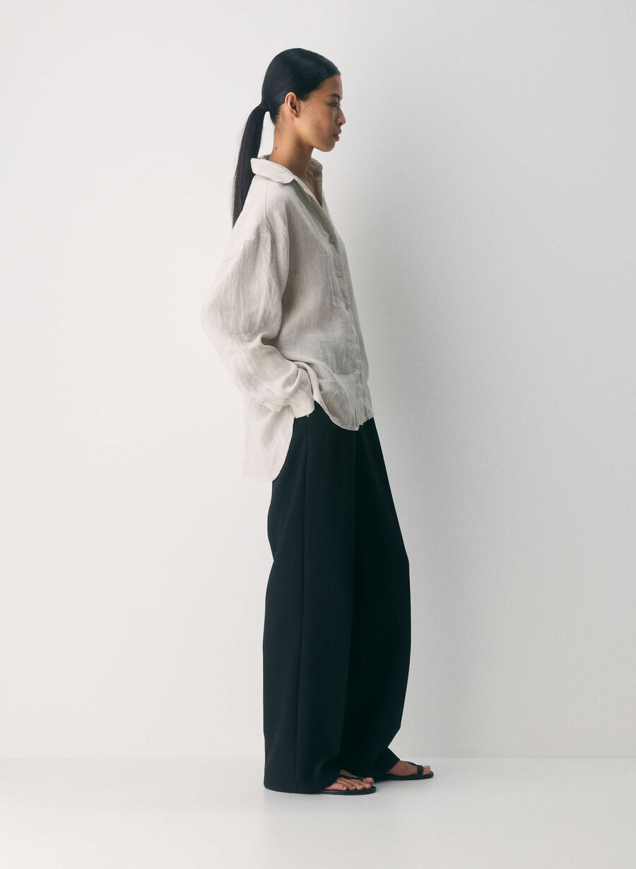 archive linen shirt undyed ecru