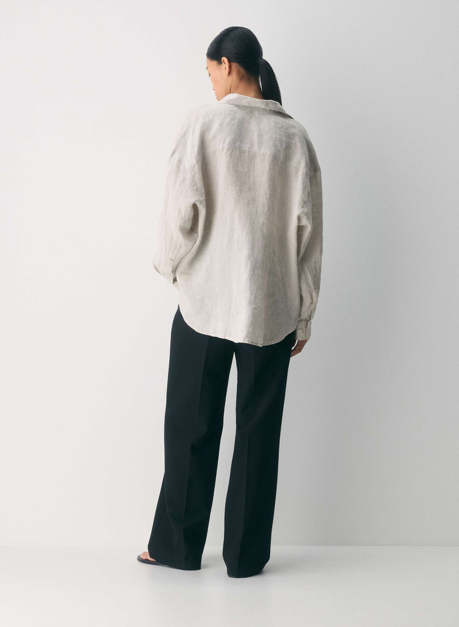 archive linen shirt undyed ecru