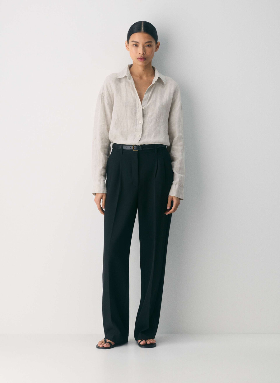 archive linen shirt undyed ecru