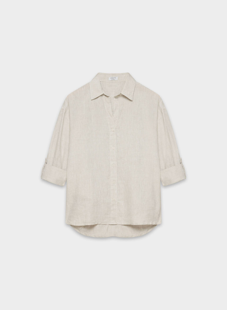 archive linen shirt undyed ecru