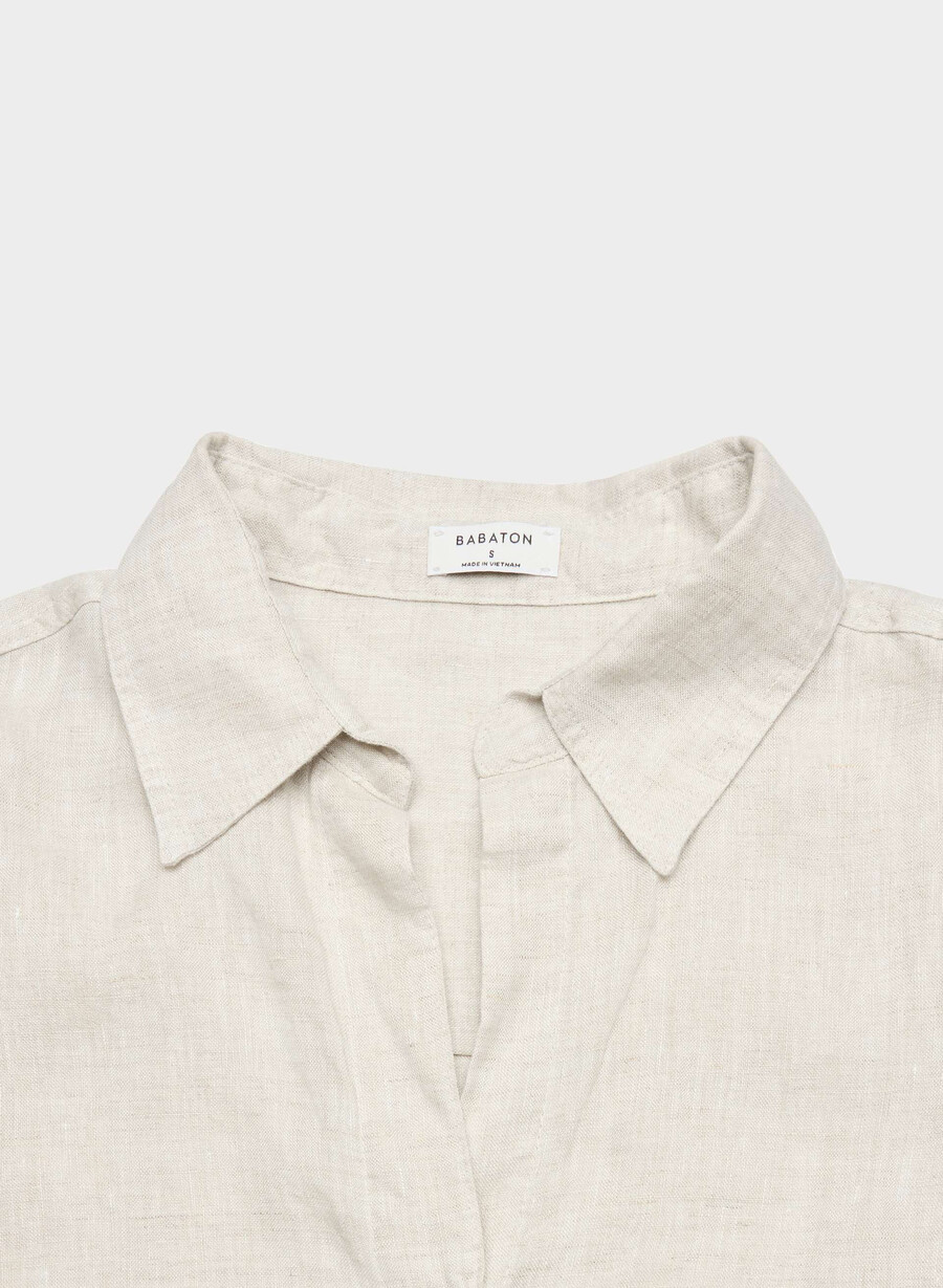 archive linen shirt undyed ecru