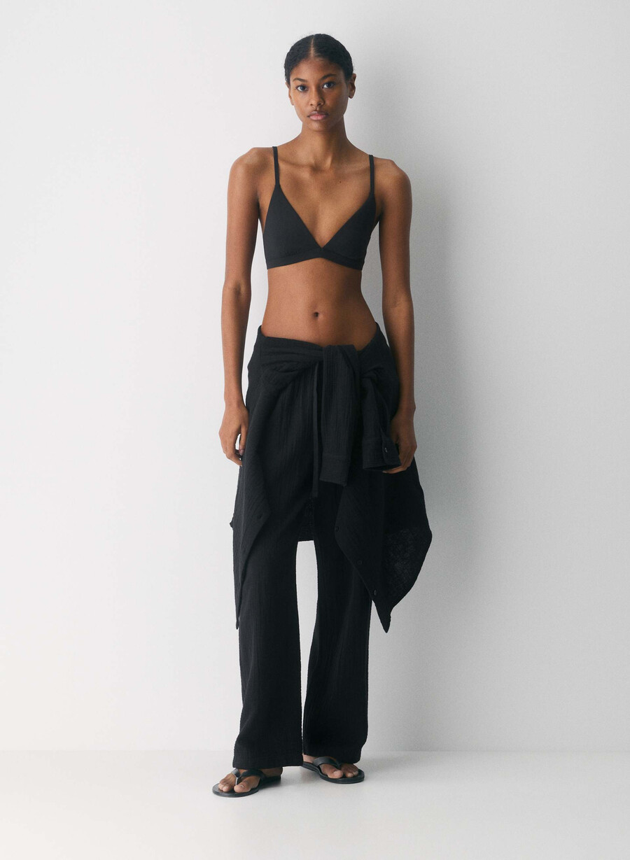 airplush cotton sail pant black