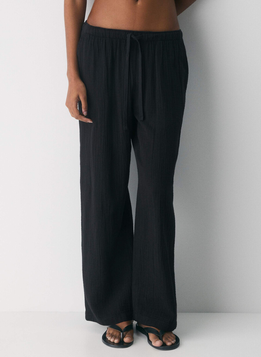 airplush cotton sail pant black