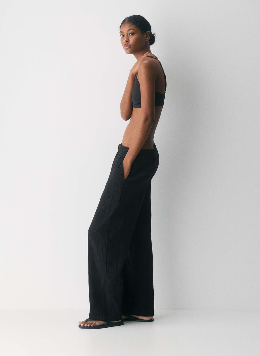 airplush cotton sail pant black
