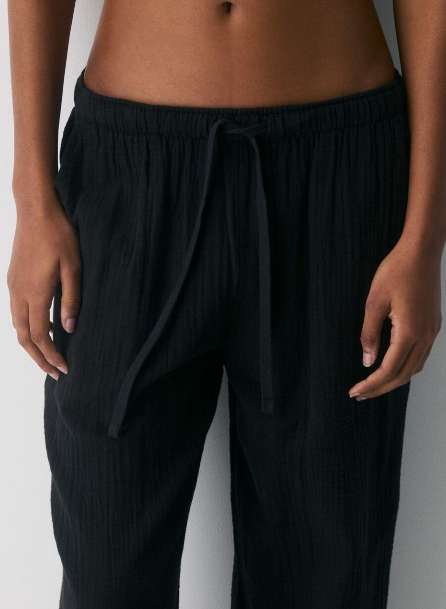 airplush cotton sail pant black