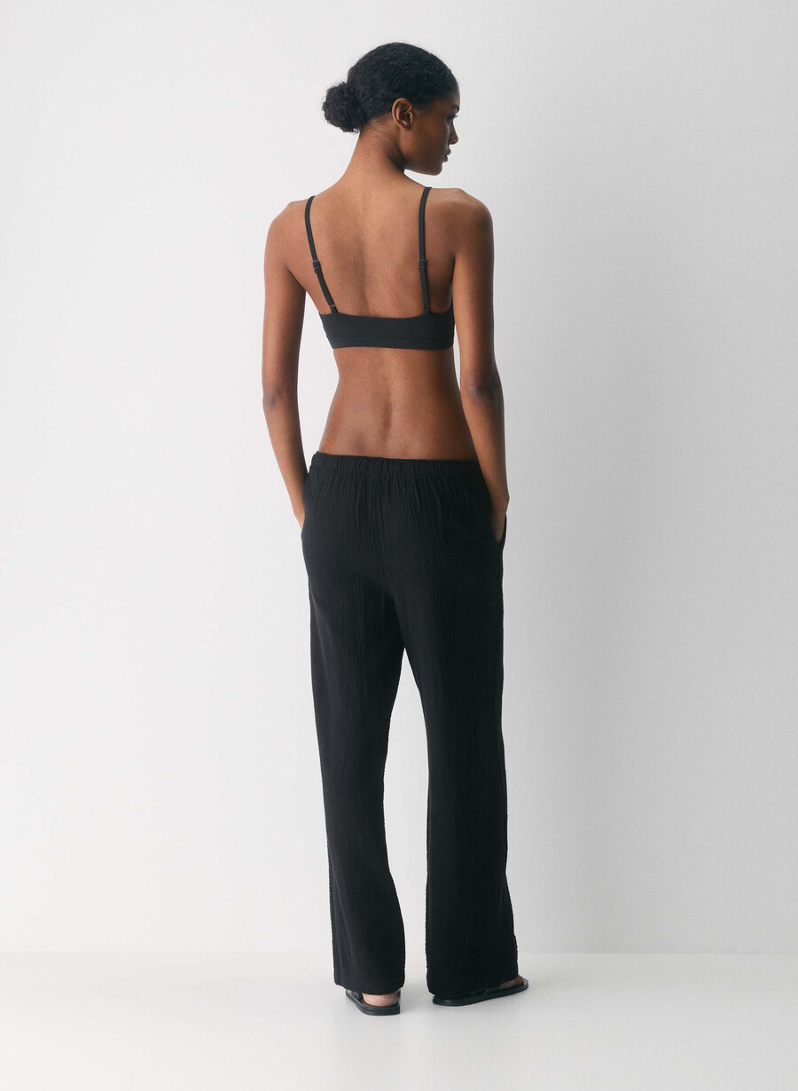 airplush cotton sail pant black