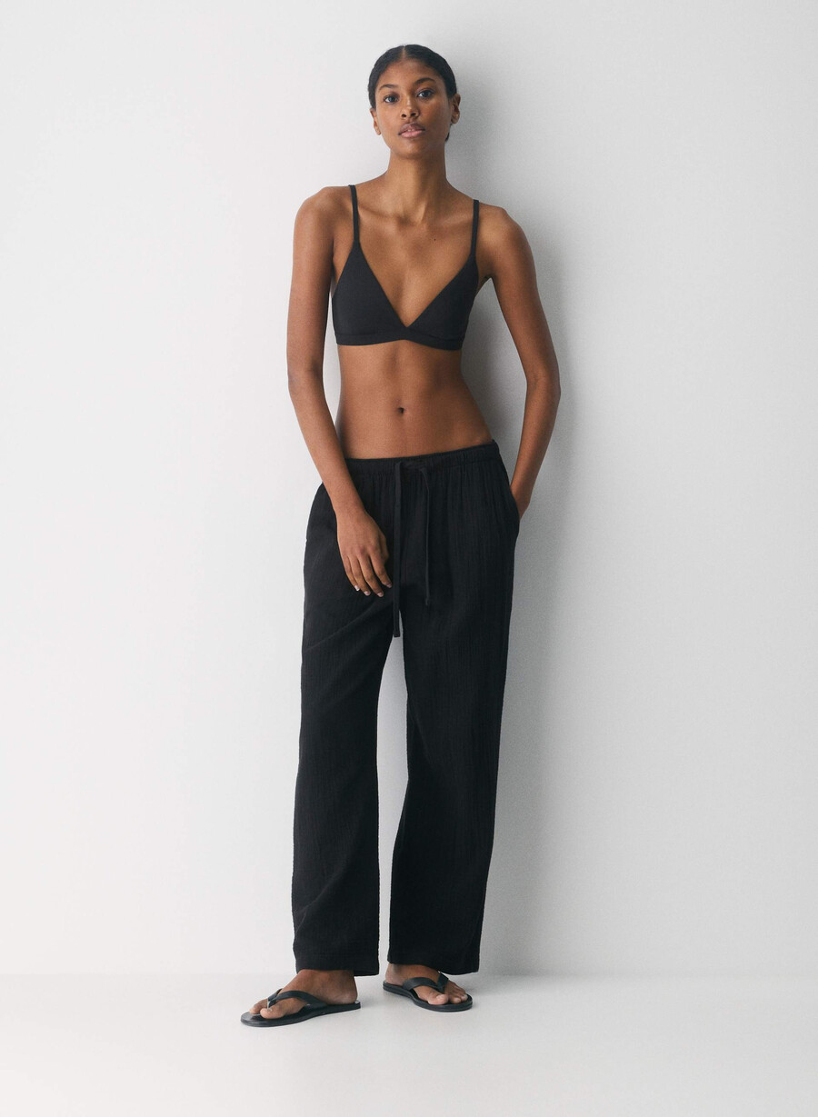 airplush cotton sail pant black