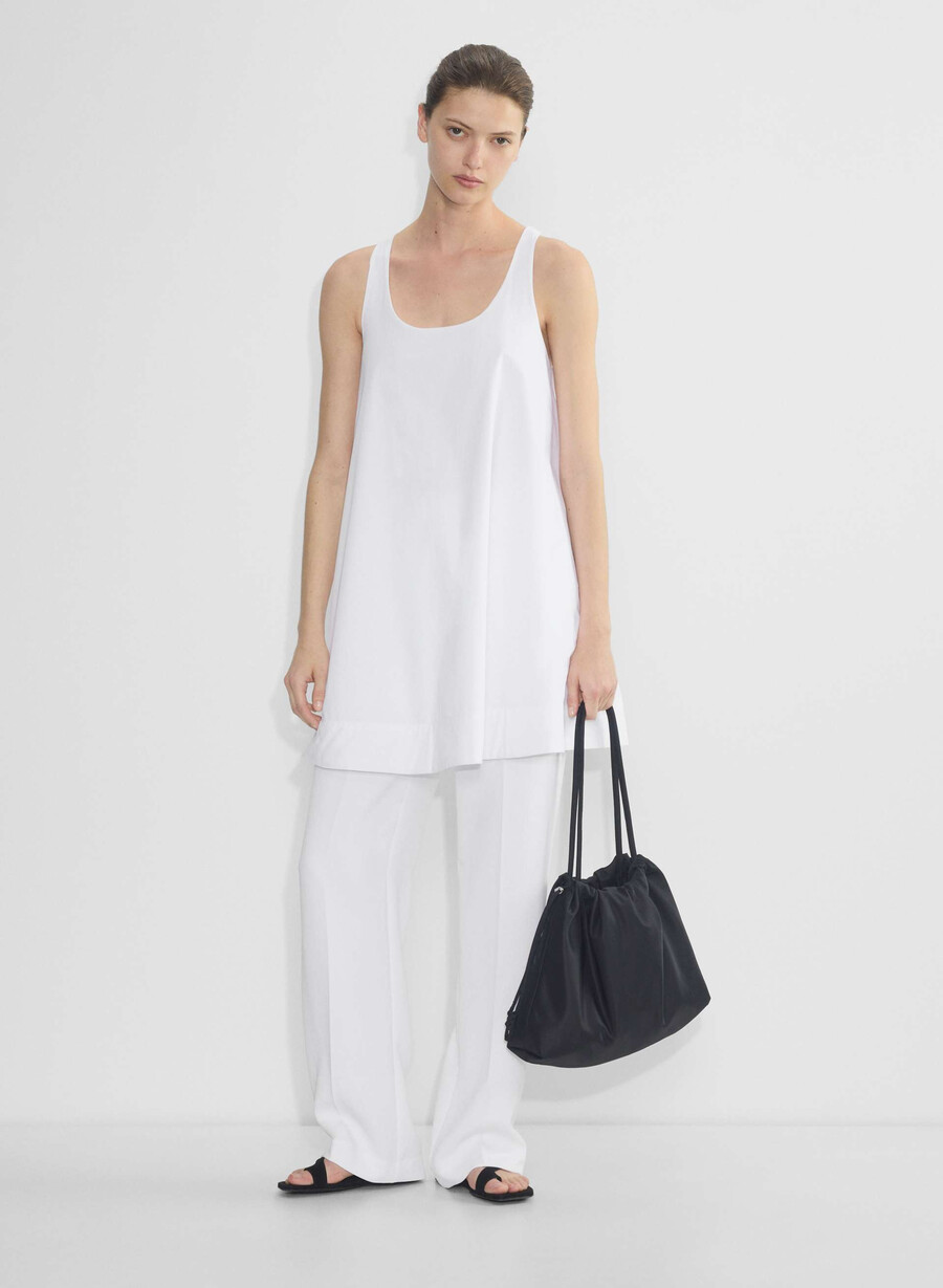 conscious poplin dress bright white