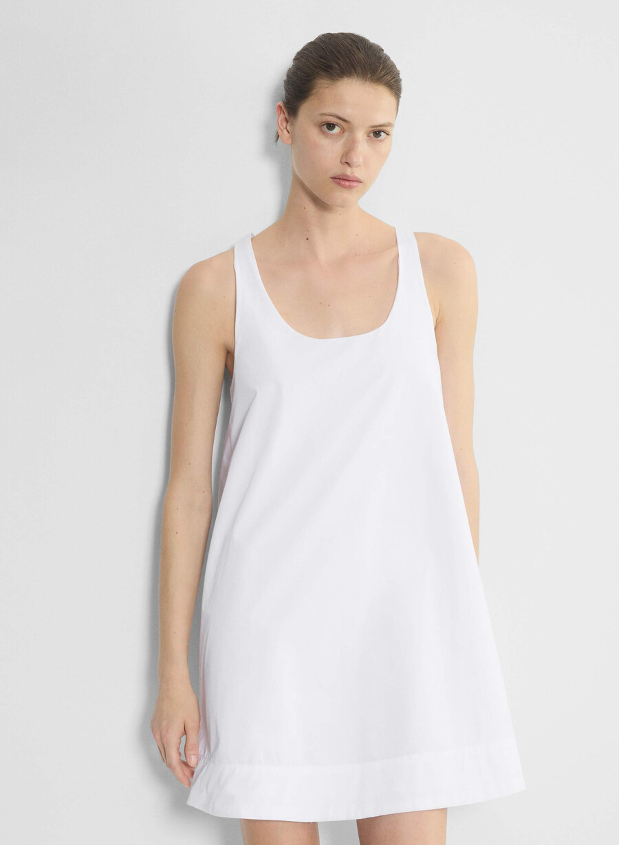 conscious poplin dress bright white
