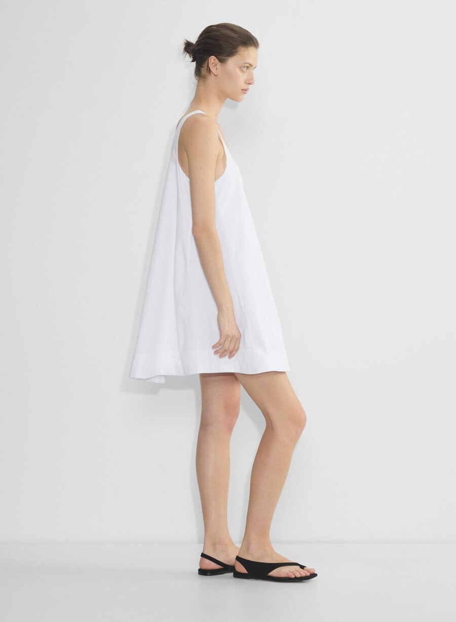 conscious poplin dress bright white