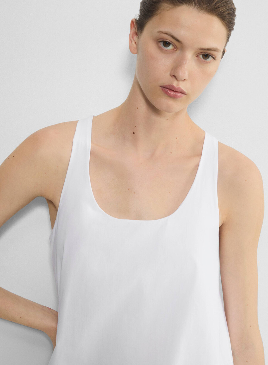 conscious poplin dress bright white