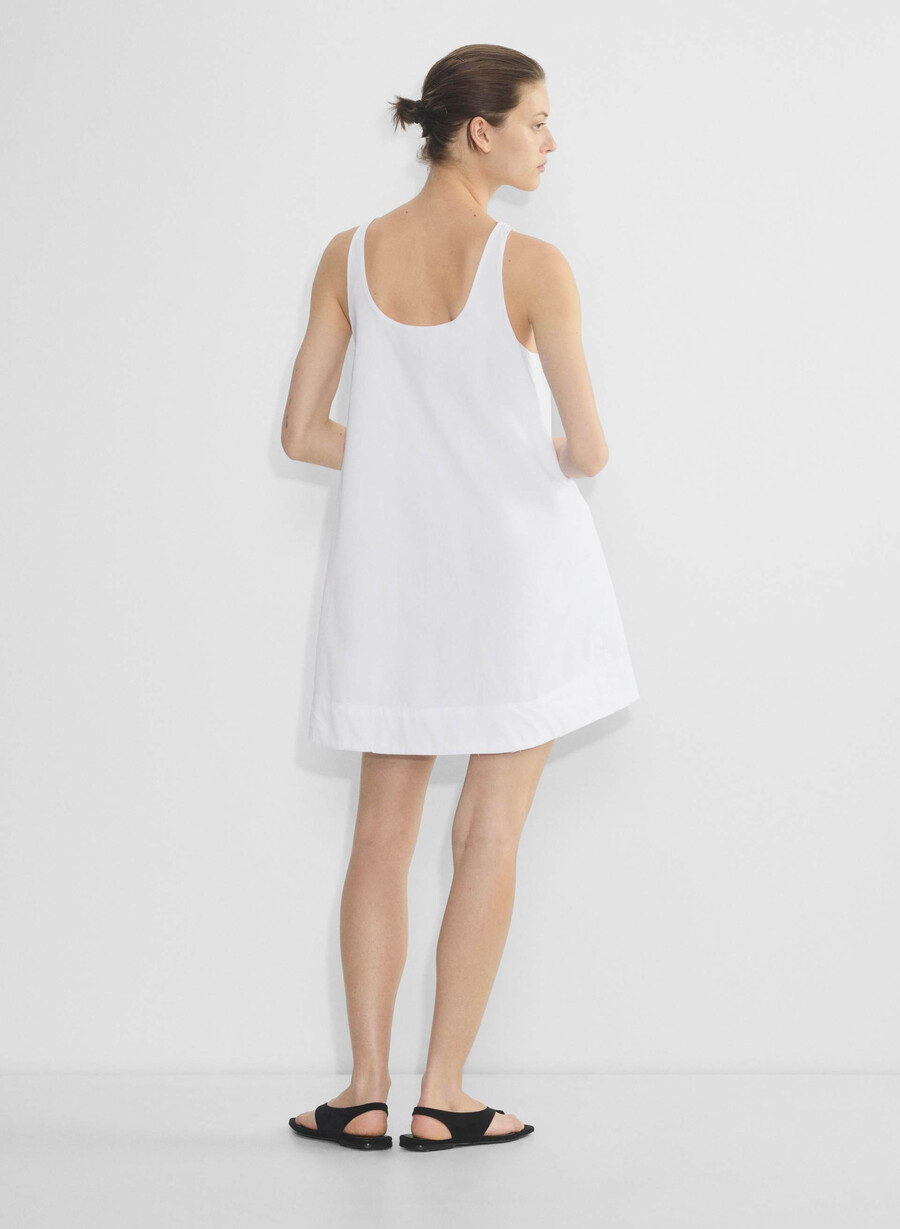 conscious poplin dress bright white