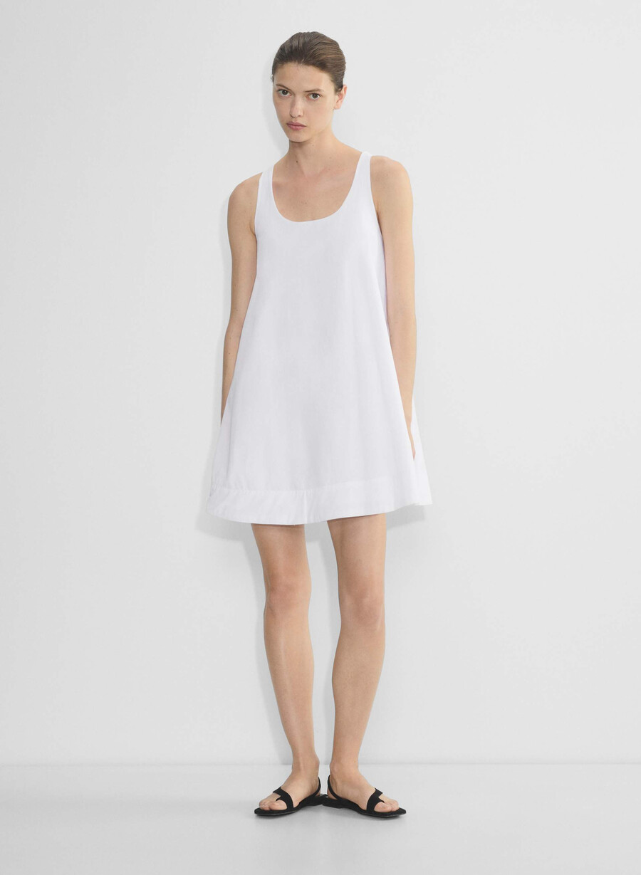conscious poplin dress bright white