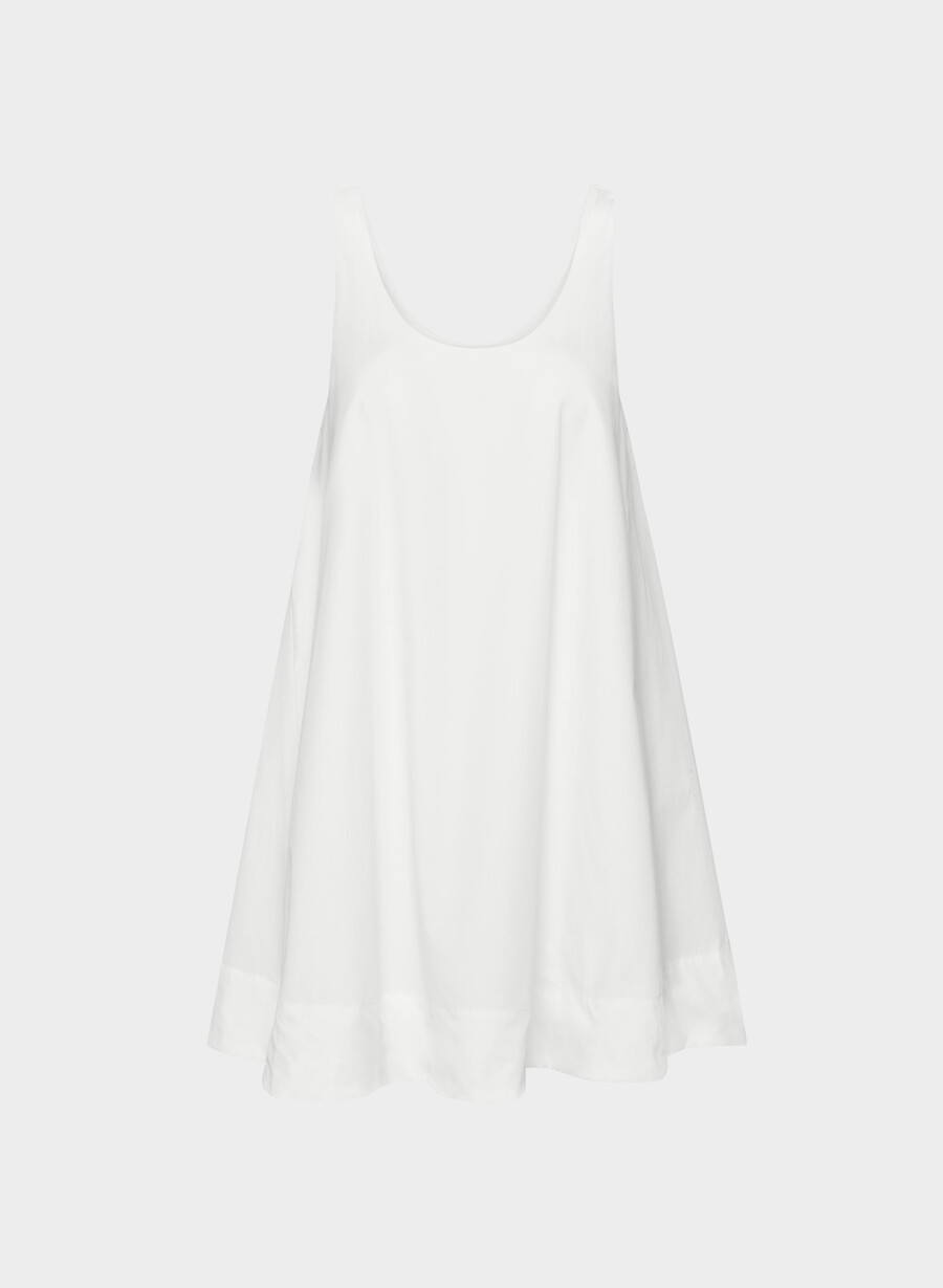 conscious poplin dress bright white