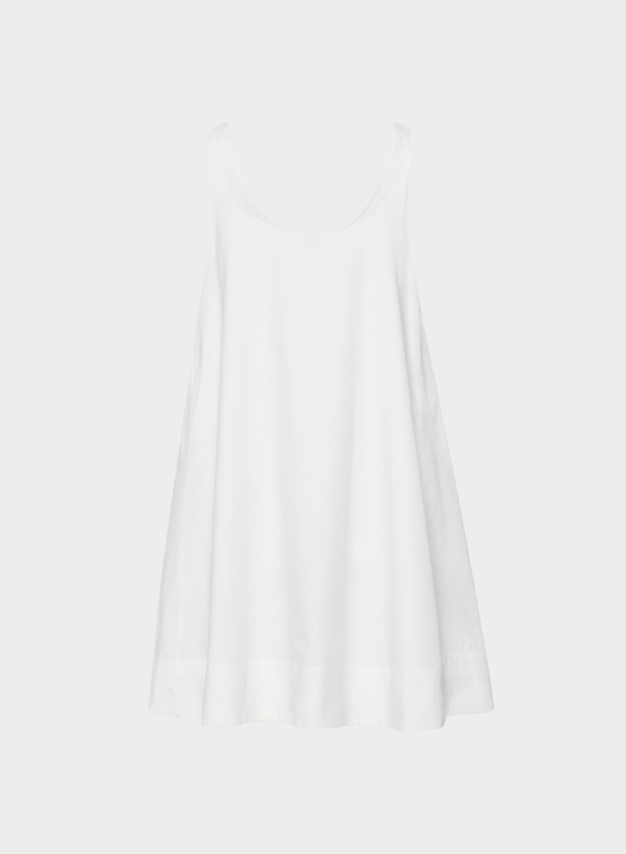 conscious poplin dress bright white